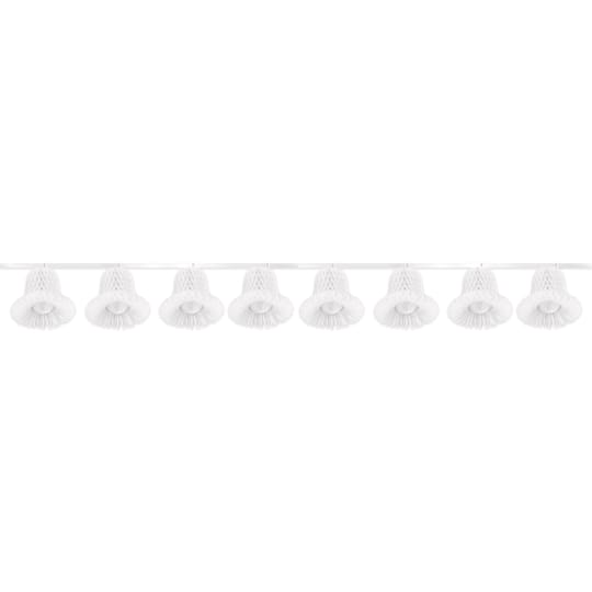 Beistle 24ft. White Tissue Bell Streamer